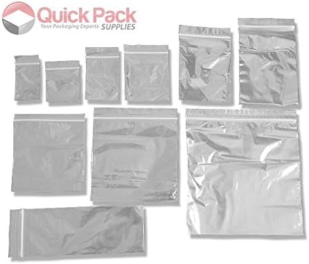 200 Pack - 1.5" x 2.5" Clear Polythene Plastic Self Seal Grip Seal Bags