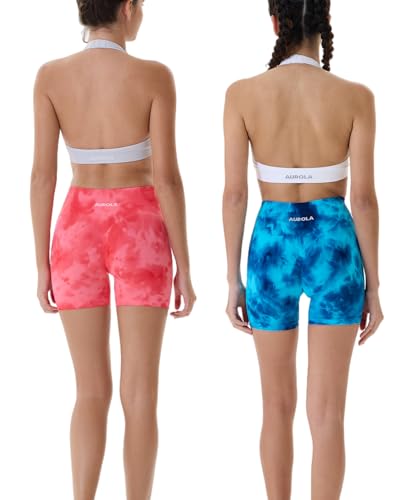 Image of AUROLA Dream Collection Women Workout Shorts High Waist Gym Shorts, Scrunch Butt Seamless Athletic Shorts