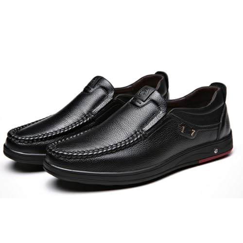 ADMLZQQ Men's Dress Shoes Comfortable Slip on Casual Flat Plain Shoes Classic Modern Formal Oxfords Shoes2