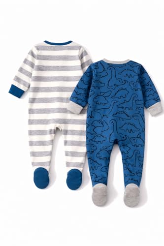 Image of TuddyBuddy 100% Cotton Multi Color Zipper Romper Sleepsuit /Romper /Jumpsuit for Baby Boy & Baby Girl