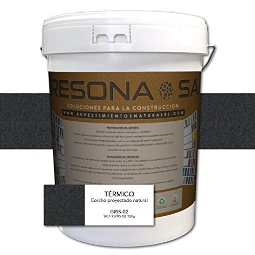RESONA CORCHO PROYECTADO TÉRMICO GRIS-02 (12KG)