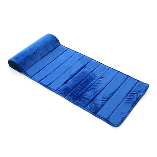 My First Nap Mat Premium Memory Foam Nap Mat with Built-In Removable Pillow, Blue