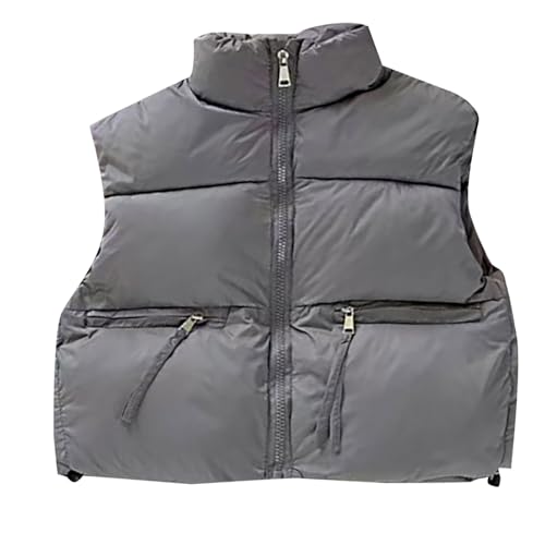 Boys Puffer Vest Sleeveless Stand Collar Zip up Cotton Padded Winter Warm Kids Outwear Jackets Coats