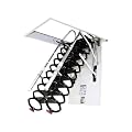 Remote Control Telescopic Ladder, Aluminum Magnesium Alloy Attic Ladder Ceiling Pull Down Ladder with Armrests for Indoor