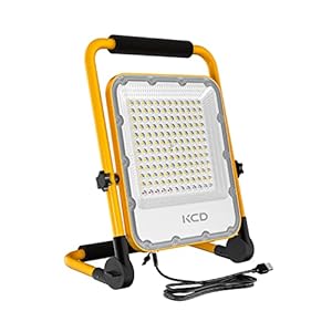 lampe sur batterie led 100w, kcd projecteur led, 4 modes 15000mah lumière blanche 6500k, Étanchéité ip65 pour pêche camping garage urgences