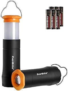 EverBrite 2-in-1 Mini Lanterns and Flashlights with 3 Modes, 2 Pack Portable Outdoor