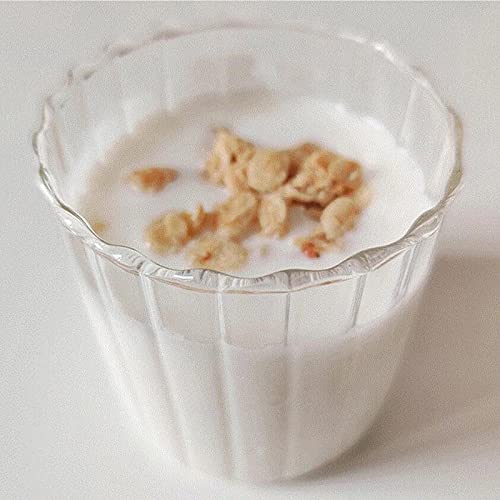 HOKY Cutelife Nordic Transparent Ins Coffee Whiskey Glass Cup Water Milk Ice Wedding Wine Glasses Drinkware Tea Shot Glass Yogurt Cup (250ML)