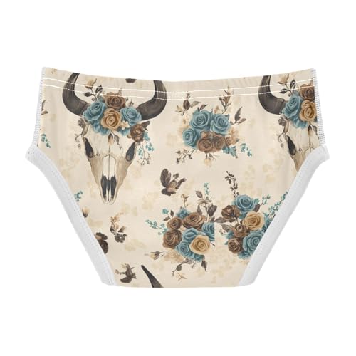 Cow Skull Flower Boho Toddler Boy's Underwear 2T 202c01022