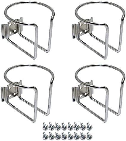 Marine Cup Holders For Boats No-Drill Rail Mount (Fits Bimini