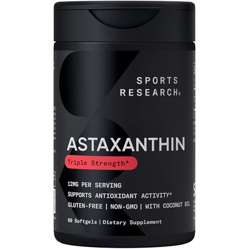 Sports Research Triple Strength Astaxanthin 12mg Softgels