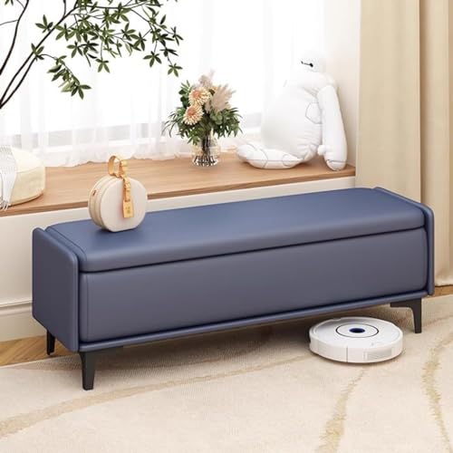 Banc de lit rectangulaire avec grand coffre de rangement - 5