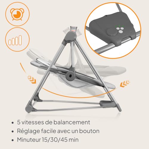 Transat Lionelo Otto 57.5x90x63 Cm - vue 3
