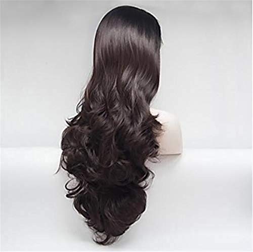 Perruque frontale synthétique bouclée contre les cheveux plats : volume 150% - 4