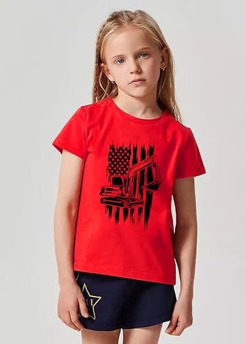 Boys Girls 4th of July Shirts American Flag Patriotic Independence Day T-Shirts Kids Tees Short Sleeve Tops 3-10T2