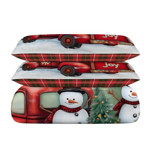 Funda nórdica de fácil cuidado contra arrugas para ropa de cama de Navidad 7