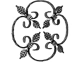 Gal Industrial Schmiedeeisen Ornament 23,5x23,5 cm Gitter für Tore Zäune Fenstergitter Stahl geschmiedet