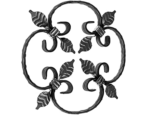 Gal Industrial Schmiedeeisen Ornament 23,5x23,5 cm Gitter für Tore Zäune Fenstergitter Stahl geschmiedet
