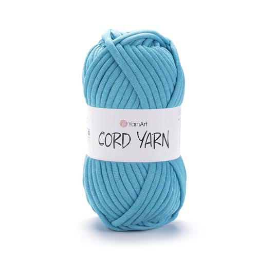 YarnArt Crochet Knitting Cord Yarn - Home Decoration for Baskets, Mats, Rugs, Underpads, Cushions, Blankets, Bags, Cat - Dog Beds - Super Bulky(6) - 8.80 Oz - 80 Yard - 1 Skein (763- Indigo)