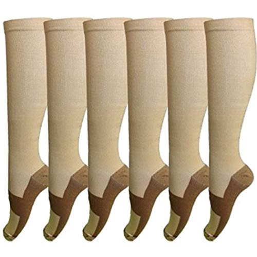 Compression Copper Socks For Women and Men - Best for Sports, Running, Athletic, Medical, Travel, Nurses, Yoga