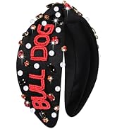 Football Headband w/ Crystals & Charms - Red main image 1