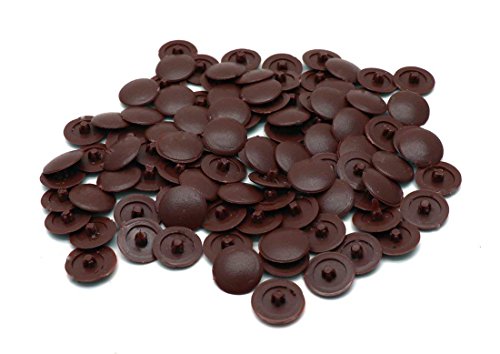 Luomorgo Home Office Screw Cap Cover Self-Tapping Plastic (Brown) 100pcs