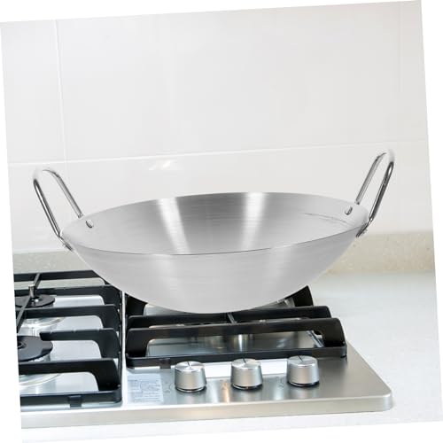 Wok de acero inoxidable antiadherente para camping 28 cm miniatura 7