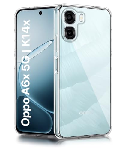 Image of WOW IMAGINE Transparent Back Cover Case for Oppo K14x 5G | Oppo A6x | A6s 5G | Raised Bumps for Full Device & Camera Protection Shockproof TPU Silicone Back Case Mobile Cover - Transparent