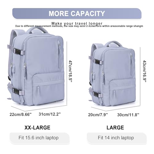 Mochila de viagem grande feminina, mochila de transporte, mochila de caminhada impermeável esportiva