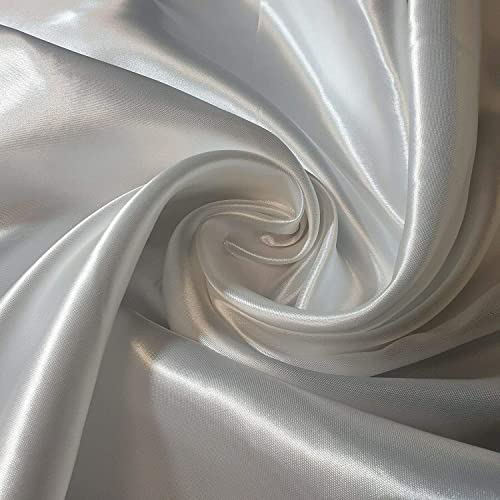 EP 100% Polyester/Poly Silk Silky Satin Fabric, Dressmaking, Wedding, Prom, Dress Craft Fabric Material 58"