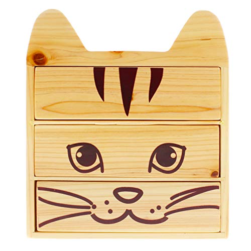 池川木材工業 デザイン小物 ナチュラル 約16×15.2×18cm 桧モンタージュBOX