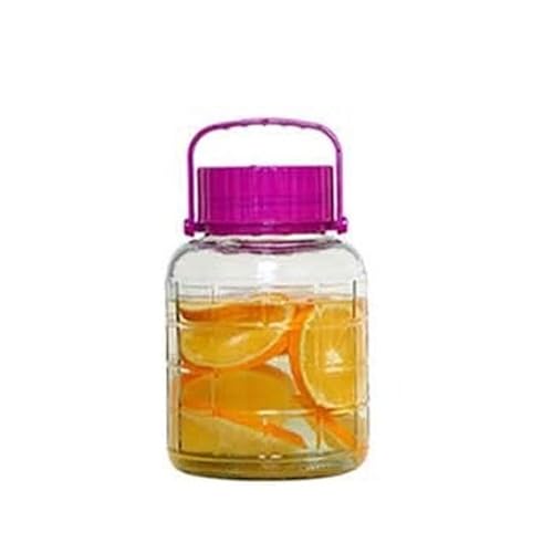 2L 3L 5L Bocal En Verre Avec Couvercle Hermétique Et Poignée Pot De Fermentation En Verre Grand Pot De Rangement En Verre Stockage De Bocaux Mason Conservation Des Liquides (Taille : 2L)