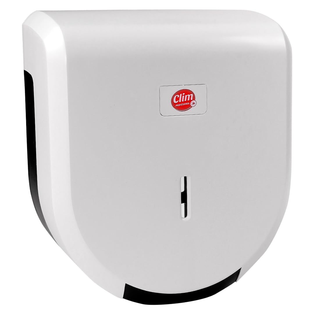 Portarrollos dispensador para Papel higiénico Profesional Clim Profesional. para aseos y baños Muy transitados. Cierre con Llave y Tacos y Tornillos para sujeción incluidos.