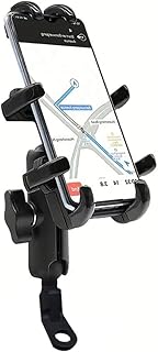 حامل موبايل للموتوسيكل والدارجة يثبت على المرايا ، حامل عالمي متين قوى ضد الصدم لهاتف محمول 8 اذرع ومخالب مثبت على الهاتف قابل للتعديل والدوران - من - SA car