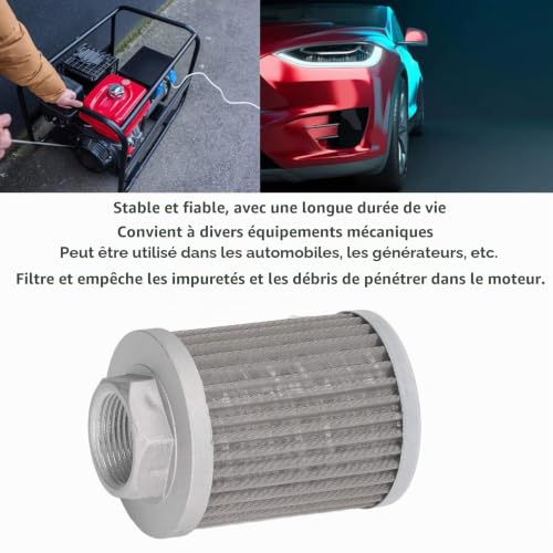 FECAMOS Noyau de Filtre d'aspiration hydraulique, Filtre ¨¤ d'aspiration en Acier Inoxydable, Connexion ¨¦troite, Large Application pour g¨¦n¨¦rateur – vue 3