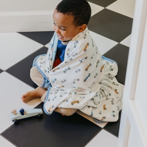 Image of Copper Pearl Jumbo 3-Layer Baby Blanket: Soft Baby Quilts for Boys and Girls | Breathable, Cozy, Toddler Blanket | Baby Quilt for Newborns | 46x46 Premium Polyester /Rayon | Speedster