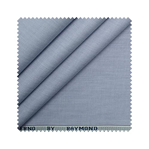 Image of Raymond 100% Cotton Fabric (All Weather Fabric, Unstitched Premium Fabric, Solid, Less Wrinkles) (Blue, 1.7 Meters for Shirt)