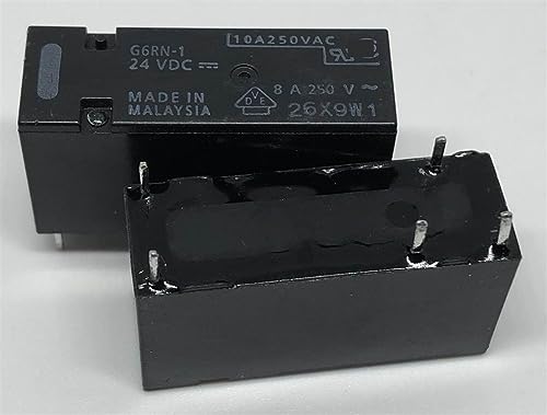 Relé G6RN-1 24VDC de 5 pines y 10A para control de circuitos
