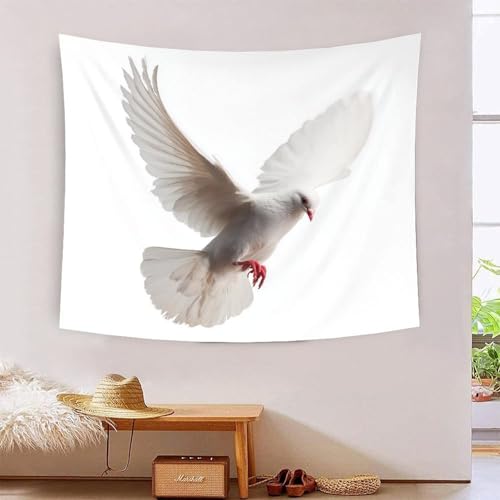 Tapisserie murale blanche effet 3D MJFCoin grand format 180x230 cm