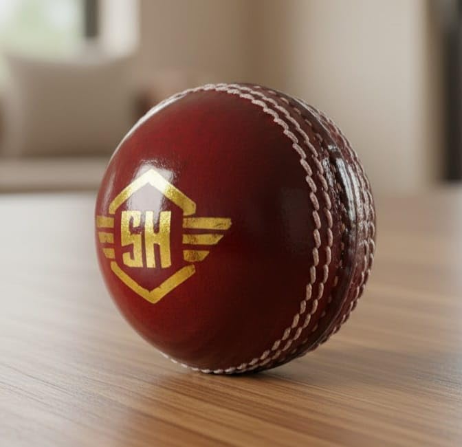 SNEHA HANDICRAFT Red Cricket Leather 2 Peice Hard Sitched Ball Indor & Outdoor Set of 1-picture-11