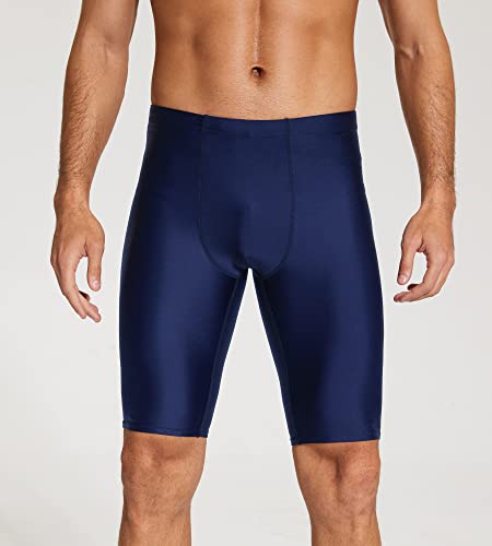 Devoropa Men's Swim Jammers Athletic Swimwear Racing Training Swimsuit Upf 50+ Swimming Lap Shorts Quick Dry Bathing Suit Navy L #TOP1