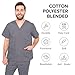 Dagacci Medical Uniform Womens and Mens Scrubs Set Medical Scrubs Shirt Top and Pant, Pewter Gray, Medium, Short Sleeve