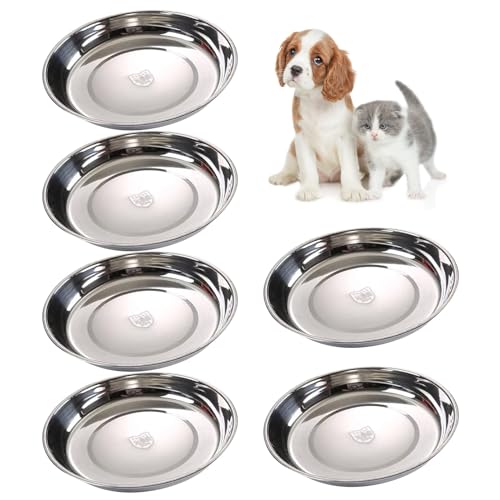 Apatal 6 PCS Stainless Steel Cat Bowls, 5.5
