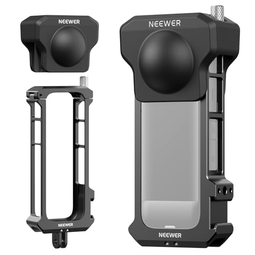 Support Insta360 X4 NEEWER avec filetage 1/4" et capuchon objectif anti-choc