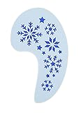 Waschbar Frozen Large Snowflakes Face Painting Stencil approx 12cm x 8cm Washable and Reusable