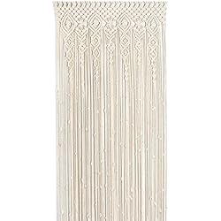 Cortinas De Macramé Fayrimi Macrame Colgando pared Tela Tapiz Macrame Puerta Colgando Divisor Macrame Cortinas Boho Decoración de Pared