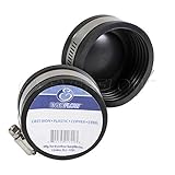 Supply Giant 3952x2 Flexible PVC Pipe Cap with Stainless Steel Clamps 3 inch Black (Pack of 2)