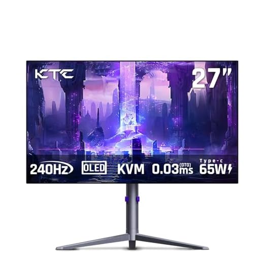 KTC 27 OLED Monitor - 1440p 240hz Monitor 0.03ms GTG, Type-C 65W, Built-in Speakers, 1.5M:1 Contrast Ratio, 136% sRGB, DisplayPort1.4, HDMI2.0,USB-C 3.0, Vesa, PC Monitor for Gaming Movie Office