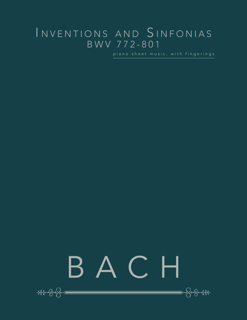Inventions and Sinfonias BWV 772-801: piano sheet music, with fingerings