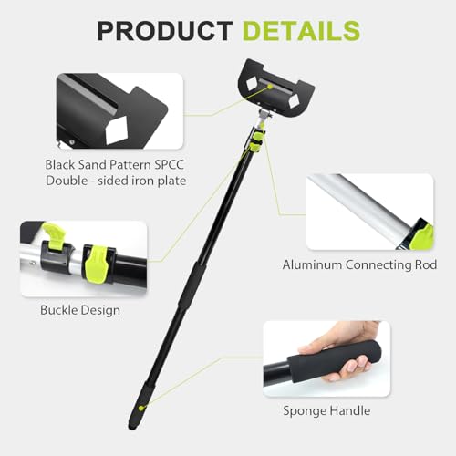 Image of HUAALIUCHE 8 Foot Extension Handle for Board Corner Protector, Foldable Cargo Load Corner Protector V Edge Guards Handle ,Upgraded Spring-Steel Secure Grip -Large Head, 1 Pack