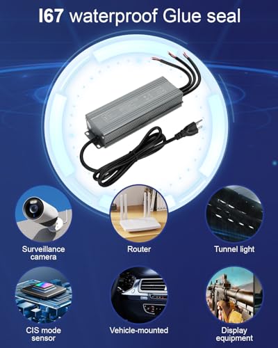 Image of LED Driver 12V 300W(100W X3),110 to 12 Volt Converter, 100-265V AC to 12V DC Low Voltage Output IP67 Waterproof LED Driver Power Supply Suitable for LED Lighting Outdoor Light and Any 12V DC LED